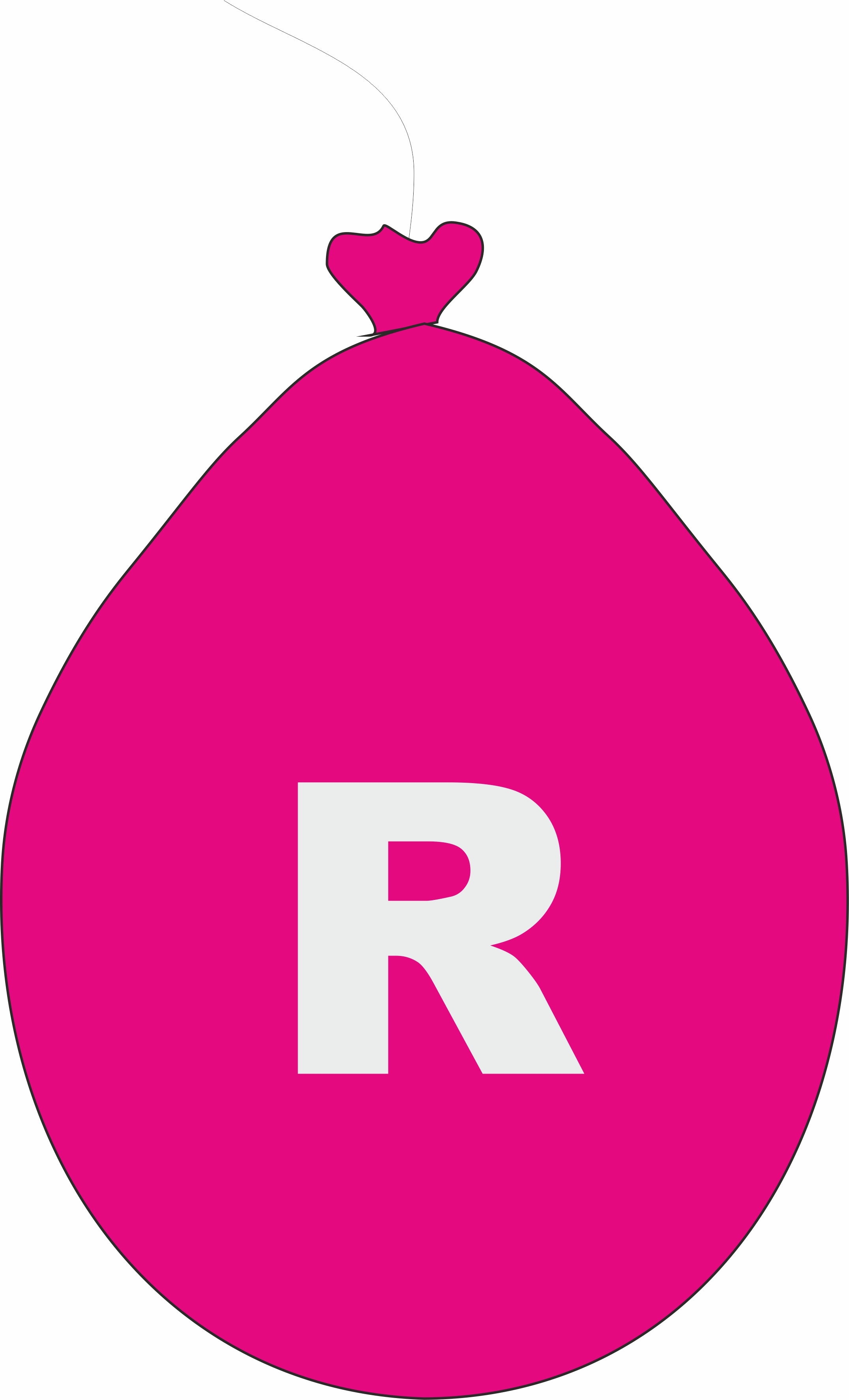 Balónek písmeno R růžové